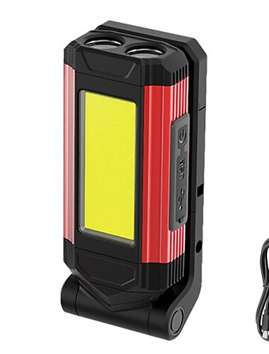  cob work light usb قابلة للشحن السوبر مشرق الصمام مصباح يدوي التخييم مصباح مع الذيل المغناطيس ماء قابل للتعديل فانوس