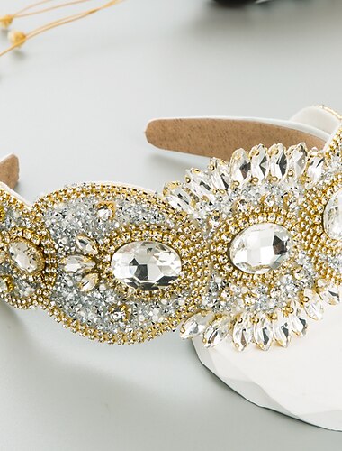  Harmony Haarband French Vintage Light Luxury Heavy Industrial Haarband Premium Feeling Strass breites Stirnband Ball eleganter Haarschmuck