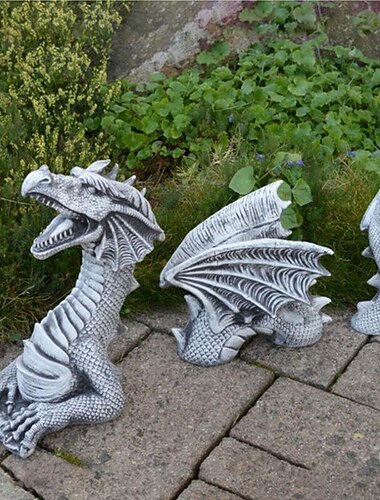  ドラゴンガーデン装飾 樹脂ドラゴン像の装飾 樹脂ドラゴン jardin garten decor イースターガーデンの装飾 ホームaccessorie
