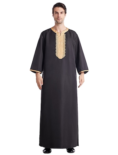  Homme Peignoir Thobé / Jubba Religieux Arabe saoudien arabe musulman Ramadan Adultes Collant / Combinaison
