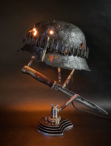  Tischlampe Schreibtischlampe Militärhelm Wohnkultur Loft-Stil Dekoration Steampunk Vintage-Stil