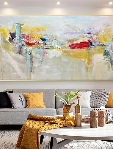  Pintura al óleo hecha a mano lienzo decoración de arte de la pared abstracto moderno para la decoración del hogar pintura enrollada sin marco sin estirar