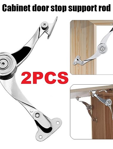  Bisagras hidráulicas de parada aleatoria, 2 uds., puerta de armario de cocina, bisagra pulida ajustable, muebles, elevación, solapa, soporte de soporte