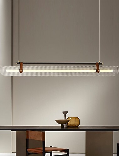  led-riippuvalaisin himmennettävä linja design musta kulta 80cm metalli akryyli 110-240v kattokruunu valaisin ruokasaliin toimistokeittiö 110-240v