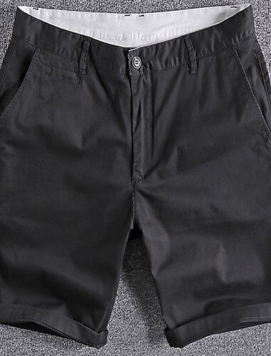  Voor heren Korte broek Chino Short korte broek Zak Effen Comfort Ademend Buiten Dagelijks Uitgaan Modieus Streetwear Zwart Rood
