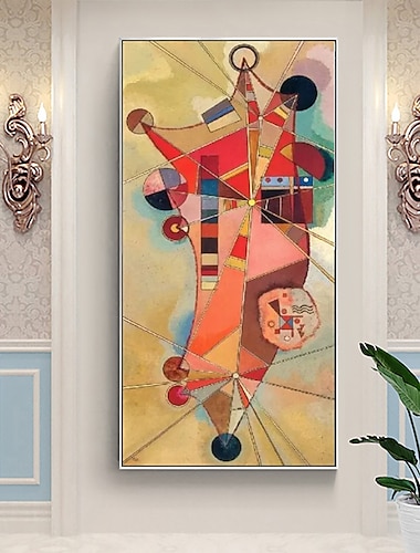  handgefertigtes Ölgemälde auf Leinwand, Wandkunst, Dekoration, berühmter Wassily Kandinsky, Abstraktionist für Wohnkultur, gerolltes, rahmenloses, ungedehntes Gemälde