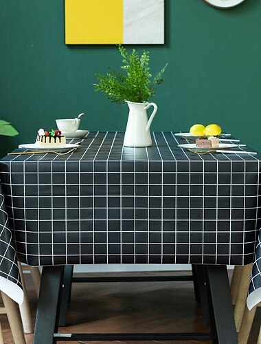  Wasserdichte Tischdecke, Vinyl-Tischdecke, Frühlingstischdecke, abwischbar, Outdoor-Tischdecke, Wachstuch für Picknick, Hochzeit, Essen, Ostern