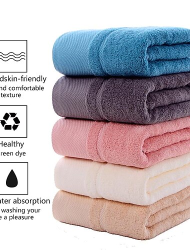  Toalla de baño 100% algodón, suave y absorbente, toalla de mano básica perfecta de calidad premium para uso diario