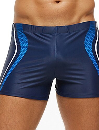  Herren Bademode Badehose Schwimmshorts Shorts Kurze Hosen Bedruckt Grafik-Drucke Komfort Atmungsaktiv Festtage Ausgehen Hawaiianisch Boho Schwarz Blau