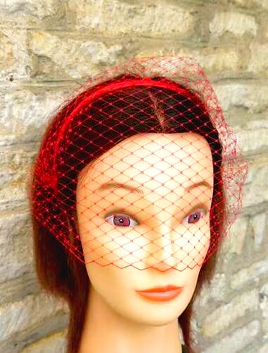  Einschichtig Einfach / Vintage Hochzeitsschleier Gesichts Schleier / Vogelkäfig Schleier mit Pure Farbe 40 cm Tüll