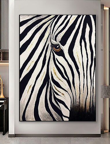  pintura al óleo 100% hecho a mano pintado a mano arte de la pared sobre lienzo paisaje abstracto cebra animal decoración moderna del hogar decoración lienzo enrollado sin marco sin estirar
