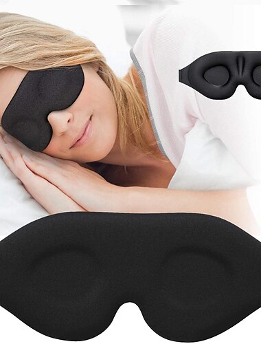  1 antifaz para dormir para hombres y mujeres, antifaz para dormir con copa contorneada en 3D y venda para los ojos, moldeado cóncavo, antifaz para dormir, bloquea la luz, suave y cómoda, cubierta para