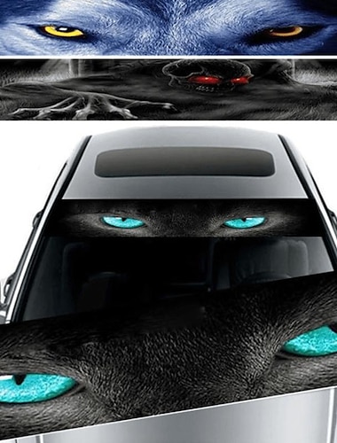  Starfire 3d прозрачные наклейки на лобовое стекло автомобиля передняя и задняя шестерни декоративные солнцезащитные наклейки модифицированные наклейки на переднюю шестерню автомобиля