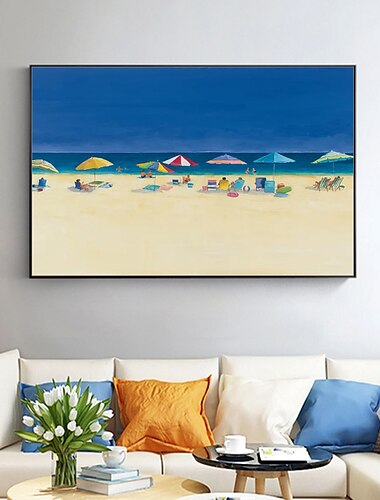  mintura picturi în ulei peisaj peisaj de plajă realizate manual pe pânză decor de artă de perete imagine abstractă modernă pentru decor interior pictură rulată fără rame, neîntinsă