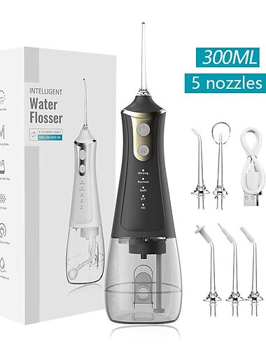  Limpiador de dientes con hilo dental de agua, limpieza profunda de dientes, irrigador oral recargable para el cuidado bucal, ideal para regalo para hombres y mujeres, cuidado diario de los dientes
