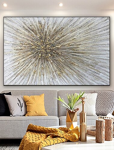  olieverfschilderij handgemaakte handgeschilderde kunst aan de muur abstracte stijl textuur gouden licht moderne huisdecoratie decor gerold canvas geen frame niet uitgerekt