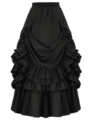  Retro Vintage Punk & Gothic Mittelalterlich Rock Gothic Mädchen Gerüscht Damen Fantasie Steampunk Maskerade Alltagstauglich Erwachsene Röcke