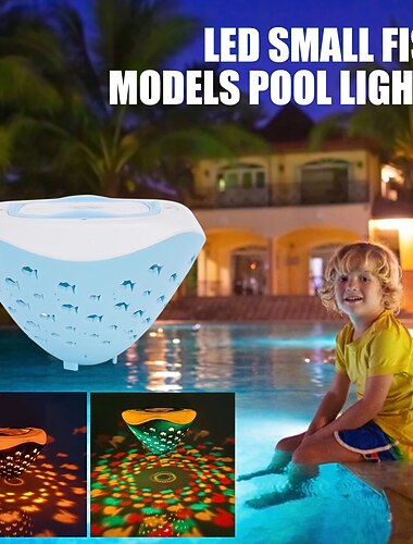  Luci subacquee galleggianti colorate rgb vasca da bagno spa lampada luci piscina alimentate a batteria lampada da bagno per bambini proiettore regali per bambini