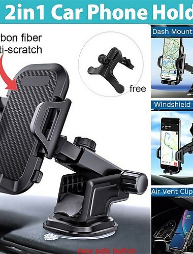  Suporte de telefone celular de sucção mãos-livres universal para carro para ventilação de painel de carro Suporte para telefone de carro
