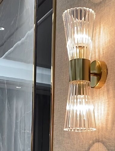  פוסט מודרני יוקרה קריסטל מנורת קיר חדר שינה מנורת ליד המיטה סלון טלוויזיה קיר רקע קיר פשוט מרפסת מרפסת מנורת מסדרון