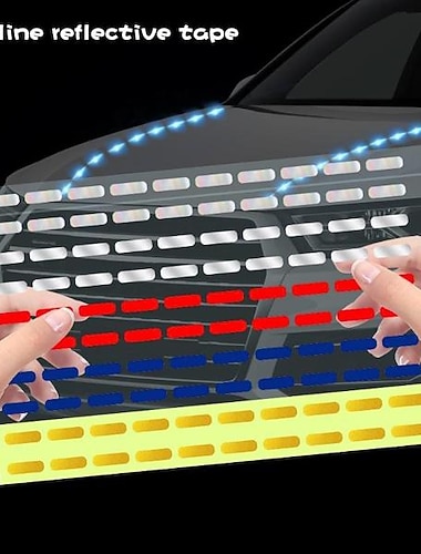  5 stks 55 cm auto zelfklevende moulding trim auto interieur exterieur reflecterende decoratie lijn diy nacht rijden veiligheid lichtgevende strip