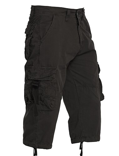  Voor heren Roze korte broek Tactische korte broek Cargoshorts Capri broeken Trekkoord Flap zak Effen Comfort Ademend Buiten Dagelijks Uitgaan Modieus Streetwear Zwart Blozend Roze