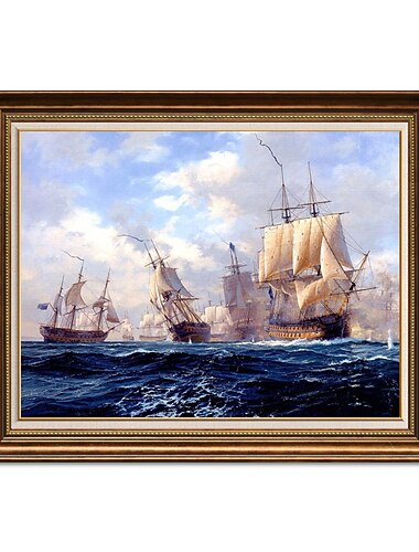  handgemaakt olieverfschilderij canvas muurdecoratie beroemd klassiek zeillandschap voor interieur gerold frameloos ongerekt schilderij