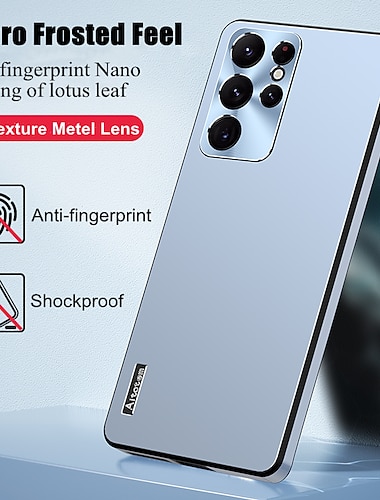  Handy Hülle Handyhüllen Für Samsung Galaxy S23 S22 S21 Plus Ultra Rückseite Mattiert Ganzkörperschutz Staubdicht Feste Farbe TPU PC Metall