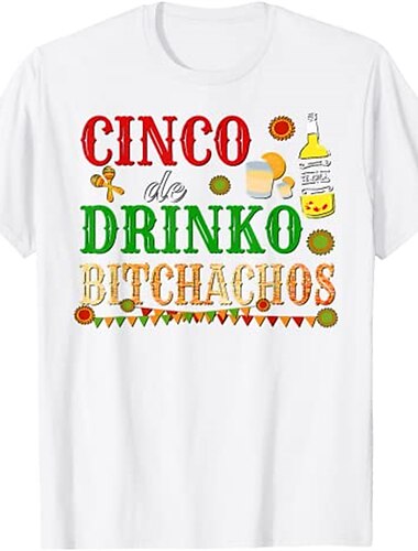  mexican tee cinco de mayo fiesta t-shirt print street style t-shirt für männer frauen unisex erwachsene heißprägung 100 % baumwolle lässig täglich