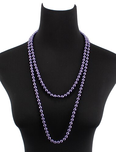  Kunstperlenkette lange Perlenketten 1920er Accessoires für Frauen Roaring 20s Flapper Vintage Party