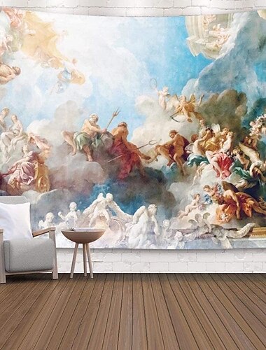  konst målning vägg gobeläng barock konst dekor filt gardin hängande hem sovrum vardagsrum dekoration