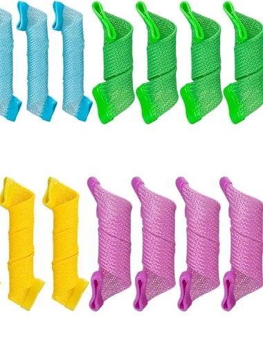  boucles sans chaleur.18 pack ... bigoudis en spirale magiques mis pas de rouleaux de cheveux de chaleur bigoudis sans chaleur pour cheveux longs / courts vague bigoudis perm kit.diy outils de coiffure