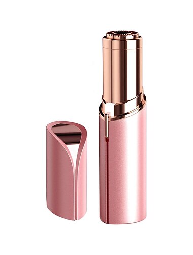 épilation du visage pour les femmes épilateur indolore rasoir étanche rasoir épilateur avec lumière led pour le visage bikini pêche fuzz moustache supérieure lèvre menton (or rose)