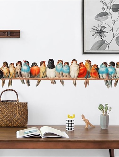  3d colore uccello animali adesivi murali decorazione della casa decalcomania della parete 1pz