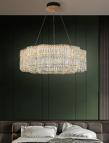 Französisches Licht Luxus-Kristall-Kronleuchter Wohnzimmerlampe moderne einfache Atmosphäre Luxus-Luxus-Villa-Lampen