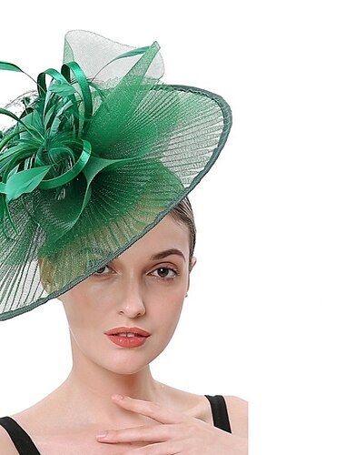  Fascinatoren Tüll Kentucky Derby Pferderennen Cocktail Retro Elegant Mit Feder Tüll Kopfschmuck Kopfbedeckung