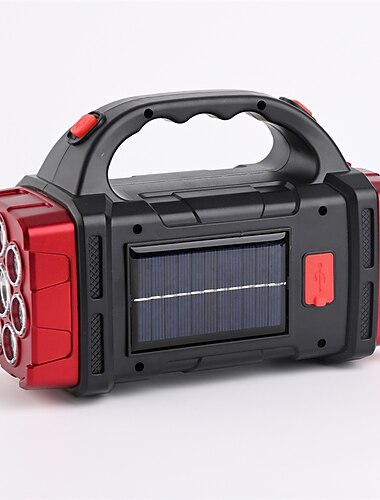  1pc multifunktionales Solar-LED + Cob-Licht mit Griff, USB-Aufladung wasserdicht für Outdoor-Camping-Sicherheitsnotfälle bei Nacht