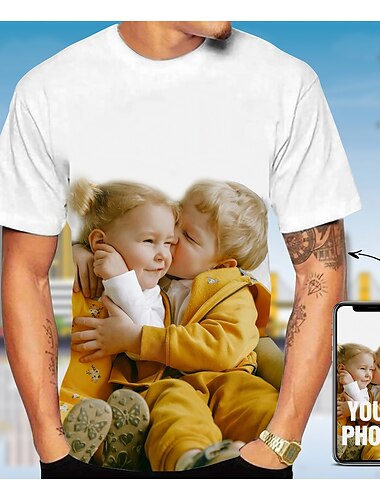 skräddarsydd t-shirt för män designa dina egna skjortor personliga skräddarsydda gåvor med tryckt t-shirt