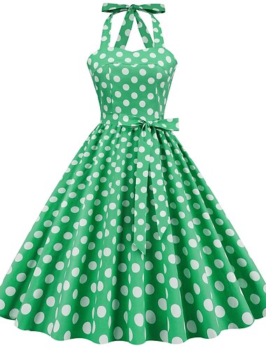  50'er a-line kjole retro vintage 1950'er cocktailkjole dailywear kjole festkostume flare kjole damekostume vintage cosplay fest/aftenkjole