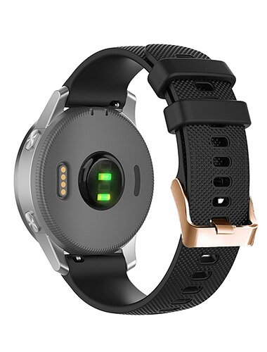  Uhrenarmband für Garmin Forerunner 265S 255S Active 5 Venu 3S 2S Sq 2 Plus Vivoactive 4S 3 Vivomove Sport 18mm 20mm Silikon Ersatz Gurt 18mm 20mm Wasserdicht Verstellbar Sportarmband Armband