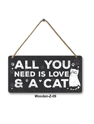  1pc Composite Board Haustier Holzschild, Kunst Holz Katze Schild Dekoration, Indoor Katze Haustier Holzschild