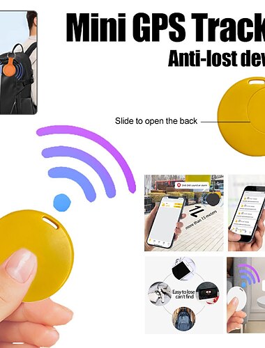  mini gps tracker bluetooth dispositivo anti-smarrimento pet kids bag wallet tracking per ios / android smart finder locator accessori