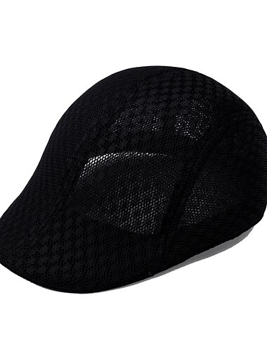  Herren Schiebermütze Schwarz Weiß Polyester Reise Strand Design Urlaub Strand Glatt Sonnenschutz