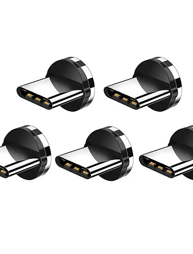  1/5 stücke magnetische steckverbinder universal für runde eins ponit magnetische kabel typ c micro usb magnet ersatzteile handy staubstecker adapter geschenk für