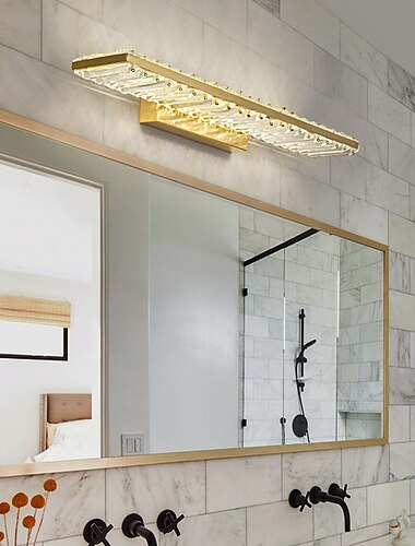  led vanity light kristal waterdicht ip20 20w spiegel licht moderne witte minimalistische badkamer lichtpunt aluminium ijzer badkamer wandkandelaar muurbevestiging verlichtingsarmatuur