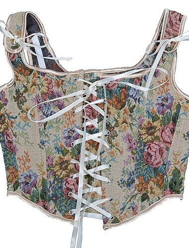  Retro Vintage Blumen Weste Cosplay Kordelzug Blume Damen Karneval Maskerade Party Party / Abend Karneval von Venedig Erwachsene Weste