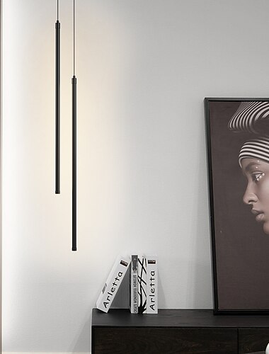  led taklampa 2-ljus 60 cm 24w line design taklampa aluminium modernt ljus för kontor, sovrum, vardagsrum 110-240v