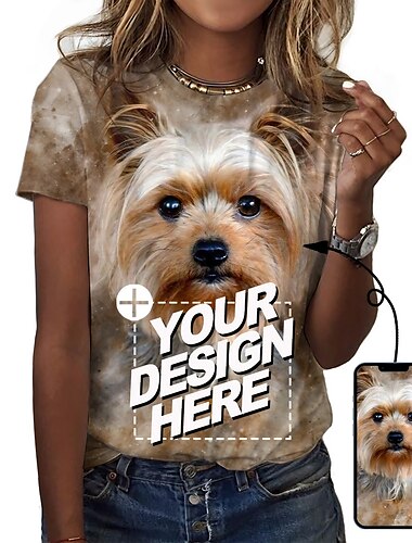  Women's T shirt Tee Graphic Scenery Print Going out Weekend Basic Short Sleeve Round Neck Custom Print
