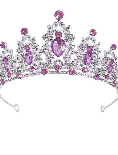  couvre-chef de mariée pourpre européen et américain couronne baroque couvre-chef en strass couronne de princesse accessoires de cheveux de mariage accessoires de robe