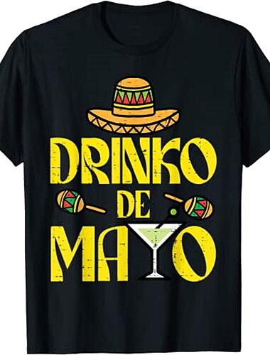  мексиканская футболка cinco de mayo fiesta футболка с принтом в уличном стиле футболка для мужчин и женщин унисекс взрослые горячие тиснения 100% хлопок повседневные